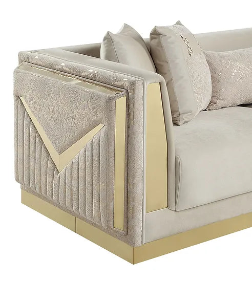Hailey 3pc Sofa Set in Beige