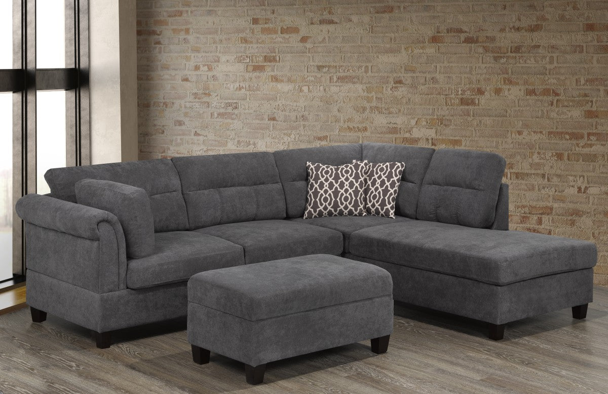 Sectional w/ Storage Ottoman - B107