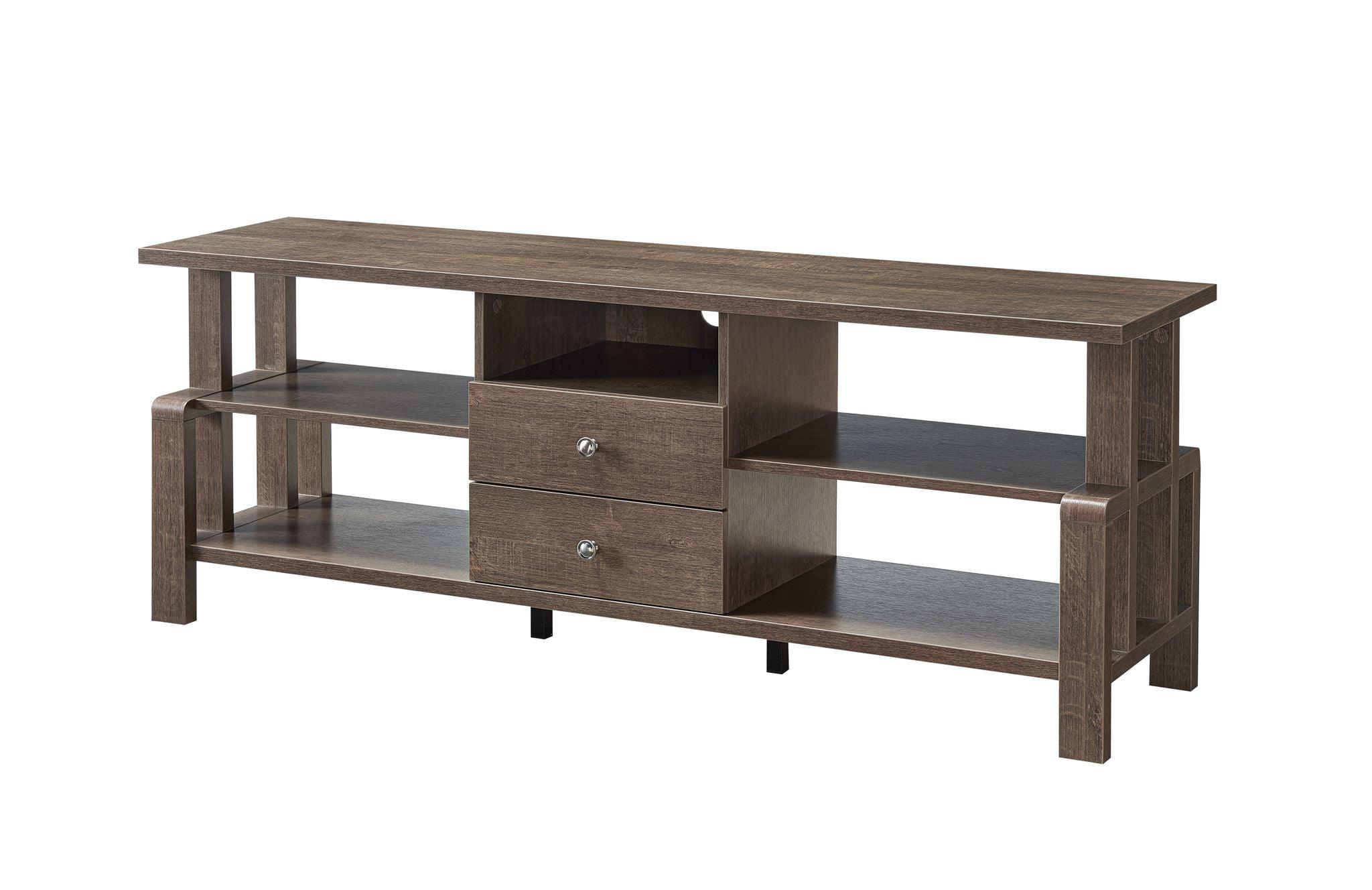 60'' TV STAND - WALNUT OAK - B192688 - Furnish 4Less