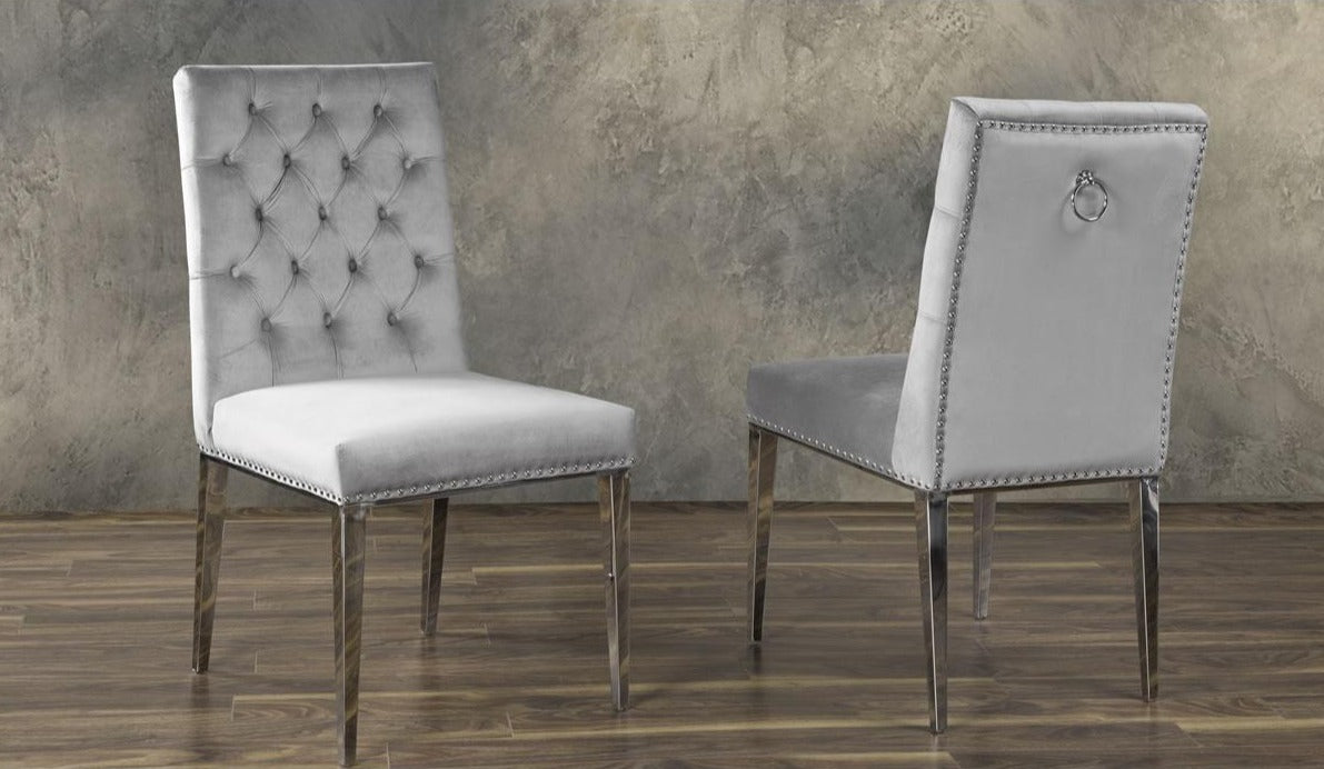 Jennifer 5-piece Dining Set (Grey, Blue, Beige) - KW324 - Furnish 4 Less