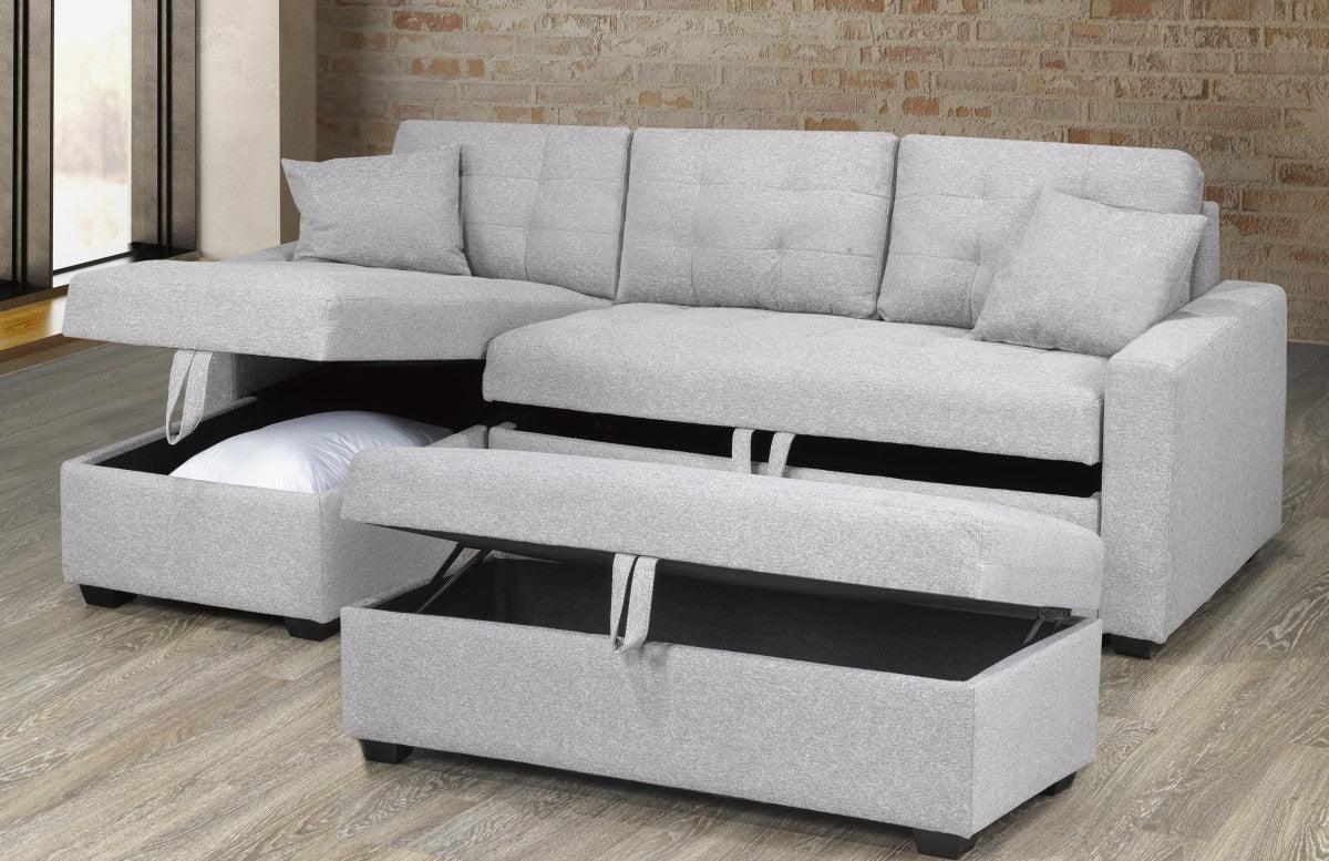Reversible Storage Sectional w/ Ottoman - B2111 - Furnish 4 Less