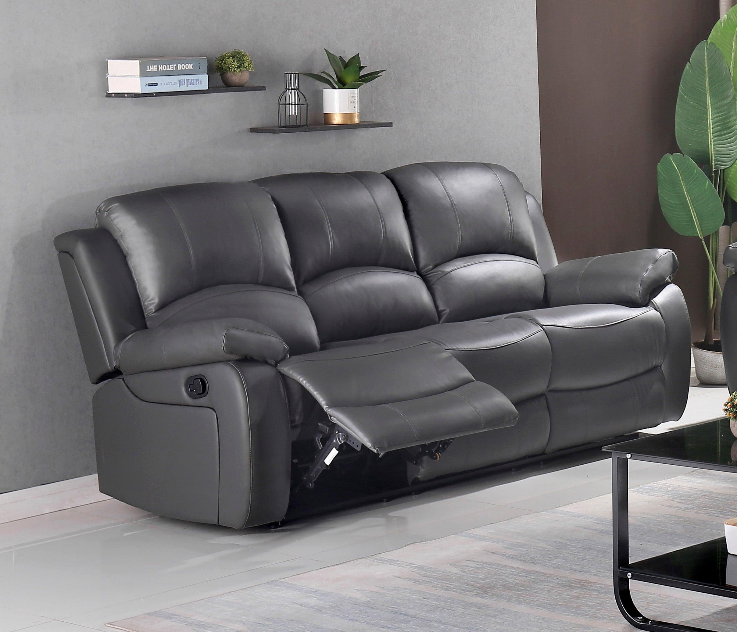Boris Aire-Leather Recliner Set - Furnish 4 Less