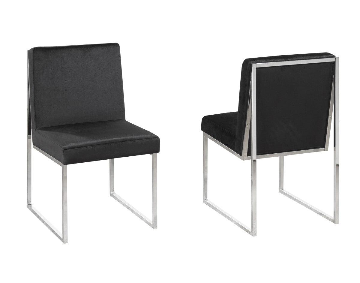 DINING CHAIR, SET OF 2, BLACK - B3656 - Furnish 4 Less