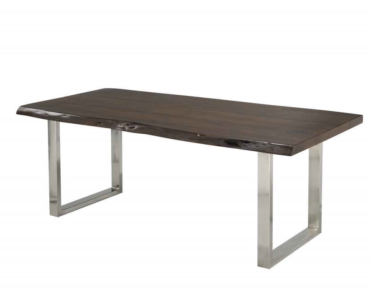 Live Edge Acacia Oak Dining Table (84" / 72") - B1957 - Furnish 4 Less