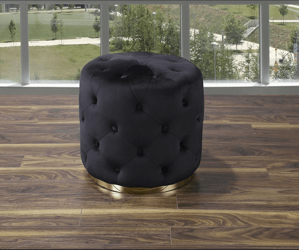 Tufted Round Ottoman - KW18253 - Furnish 4 Less