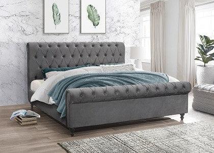 Sleigh Bed - IF-197 - Furnish 4 Less