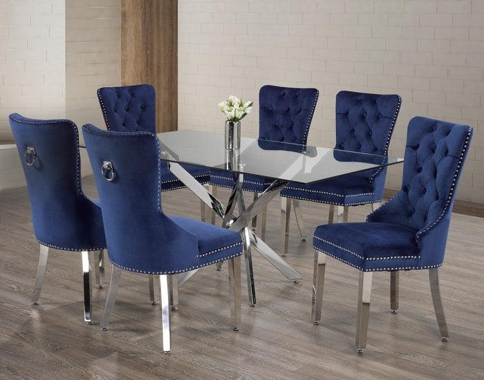 5/7-Piece Dining Set (Black, Blue, Crème, Grey) - IF-1260 - Furnish 4 Less