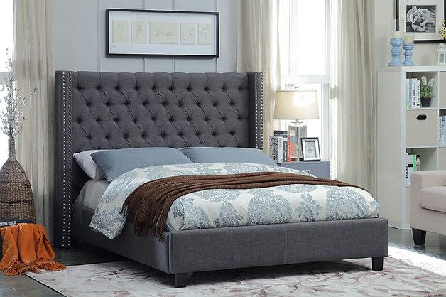 Beige Bed 5898IF - Furnish 4Less