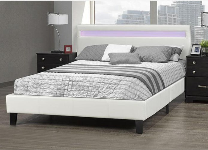 Dhara LED Bed (Black, White) - B688 - Furnish 4 Less