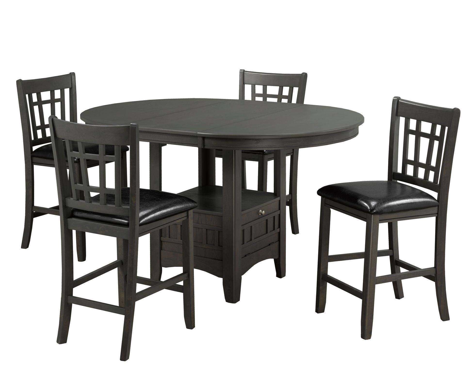 5-PIECE COUNTER SET - GREY - Furnish 4Less