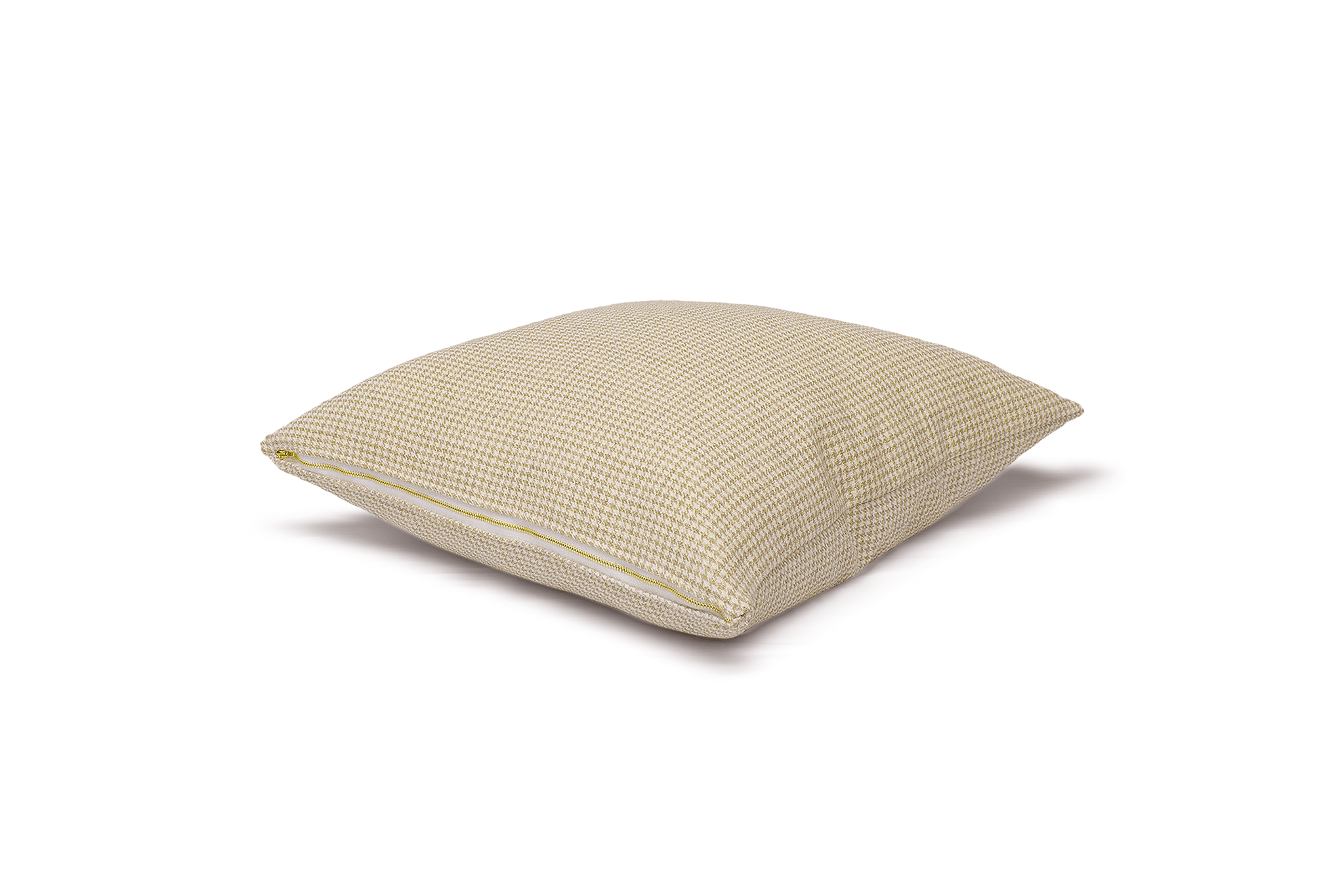 Oat Houndstooth Cushion Cover