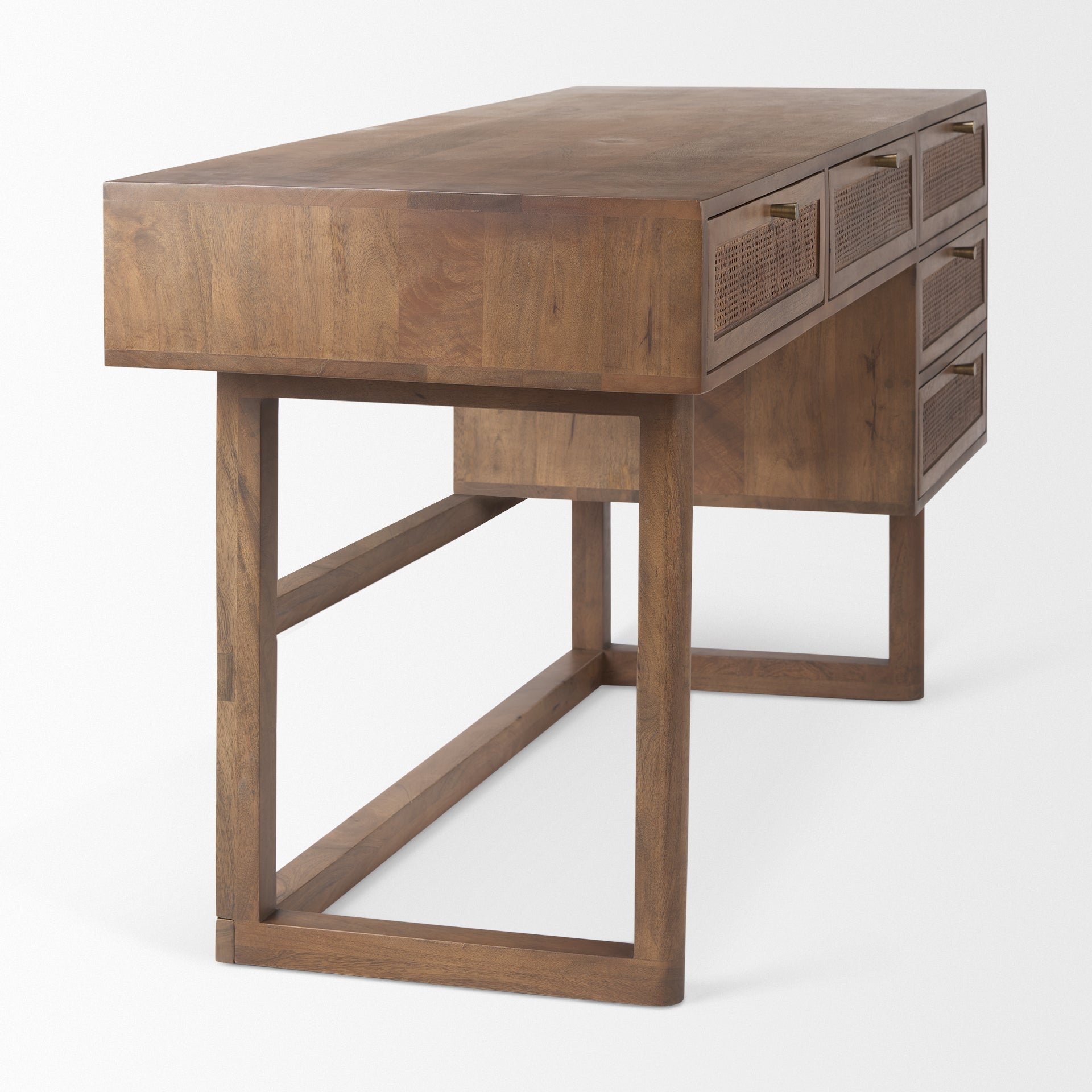 Grier Office Desk in Medium Brown