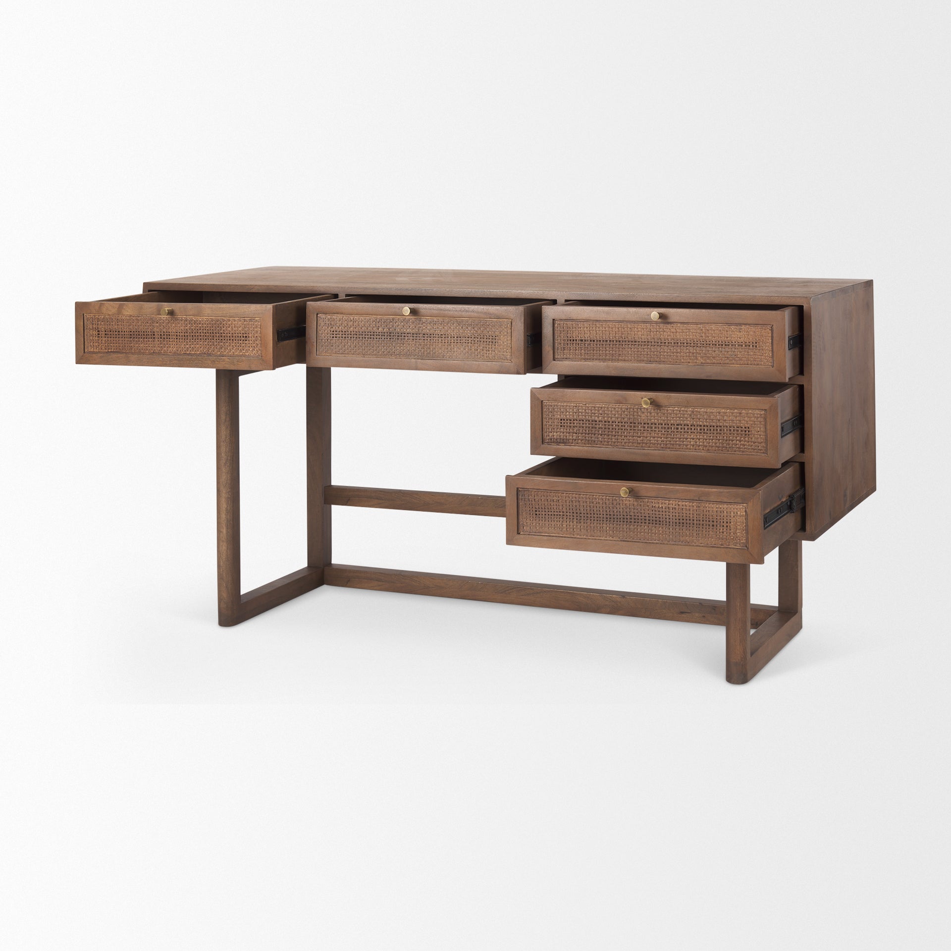 Grier Office Desk in Medium Brown