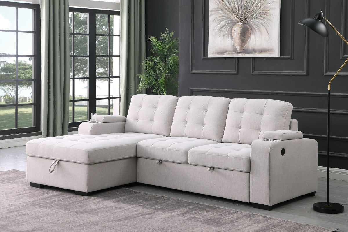 Lennox USB Sleeper Sectional