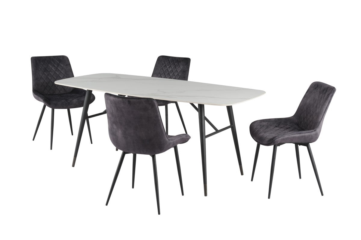 Easton Dining Set in Grey