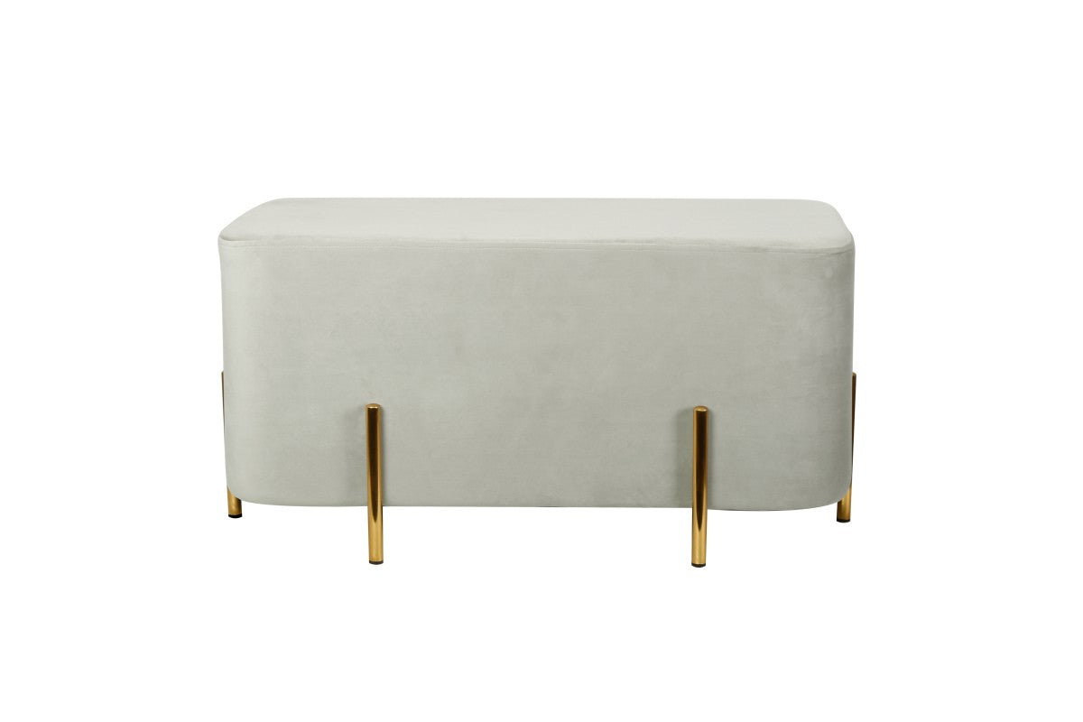 Allure Ottoman in Black, Beige, or Grey