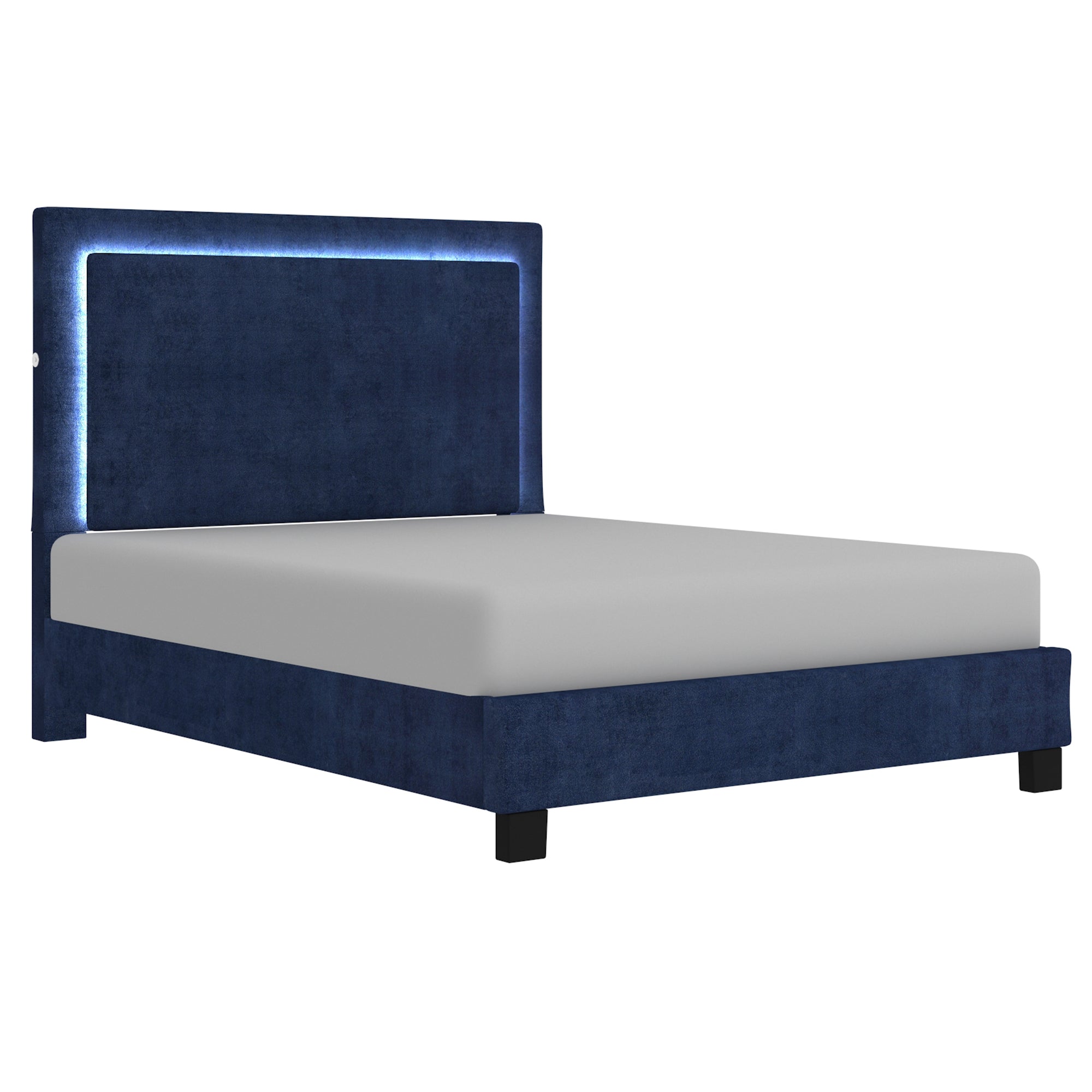 Lumina Platform Bed w/Light in Blue