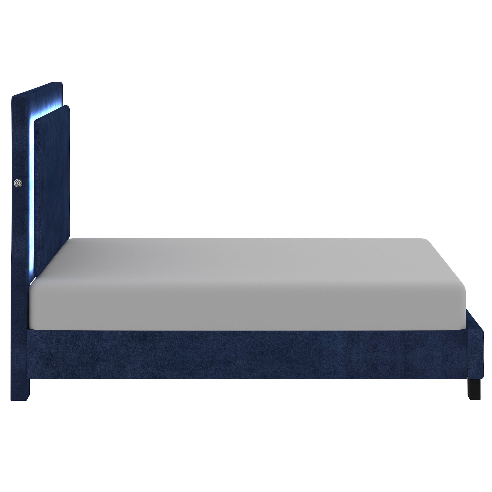 Lumina Platform Bed w/Light in Blue