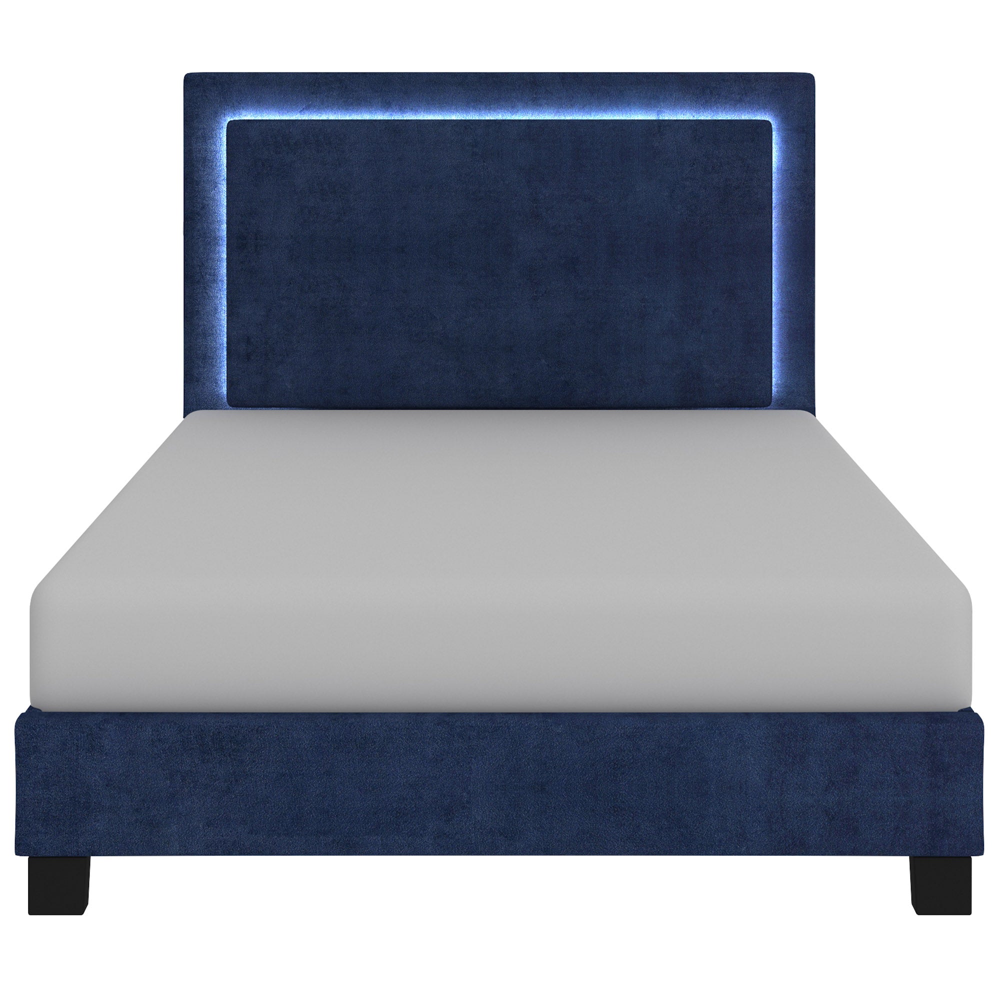 Lumina Platform Bed w/Light in Blue