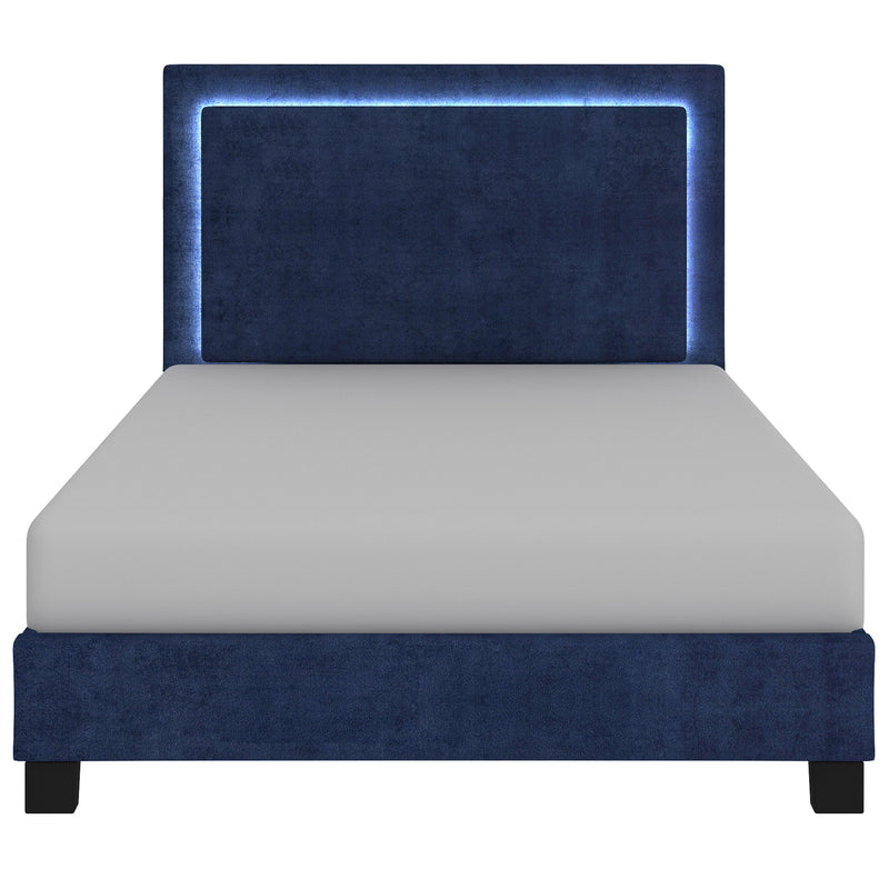 Lumina Platform Bed w/Light in Blue