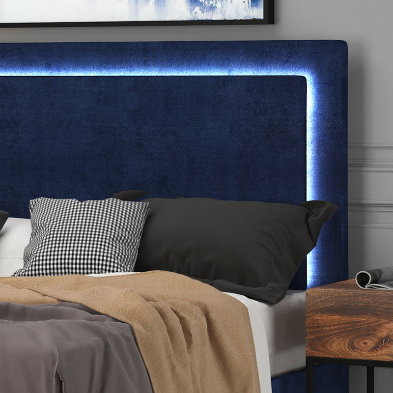 Lumina Platform Bed w/Light in Blue