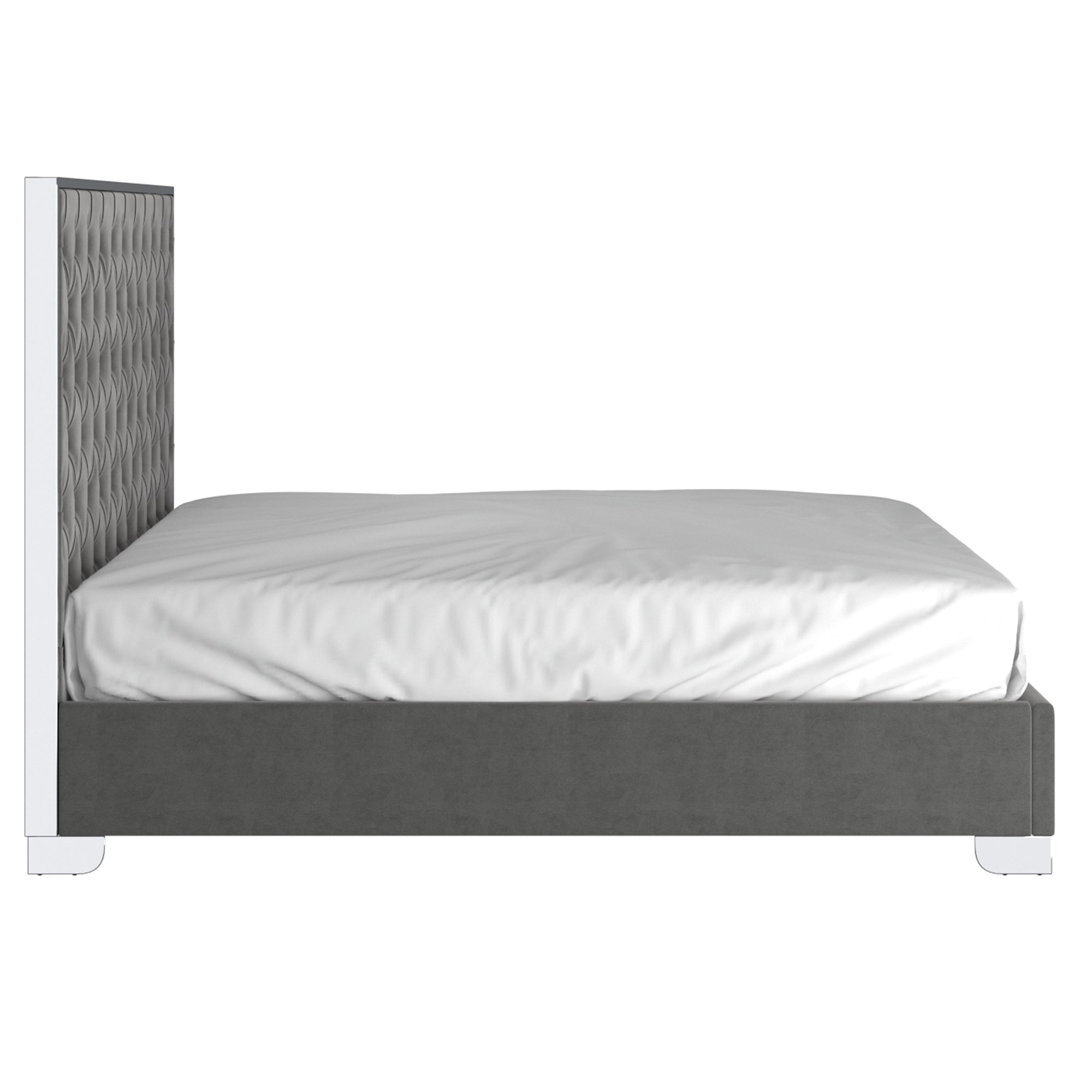 Lucille Bed in Grey and Silver
