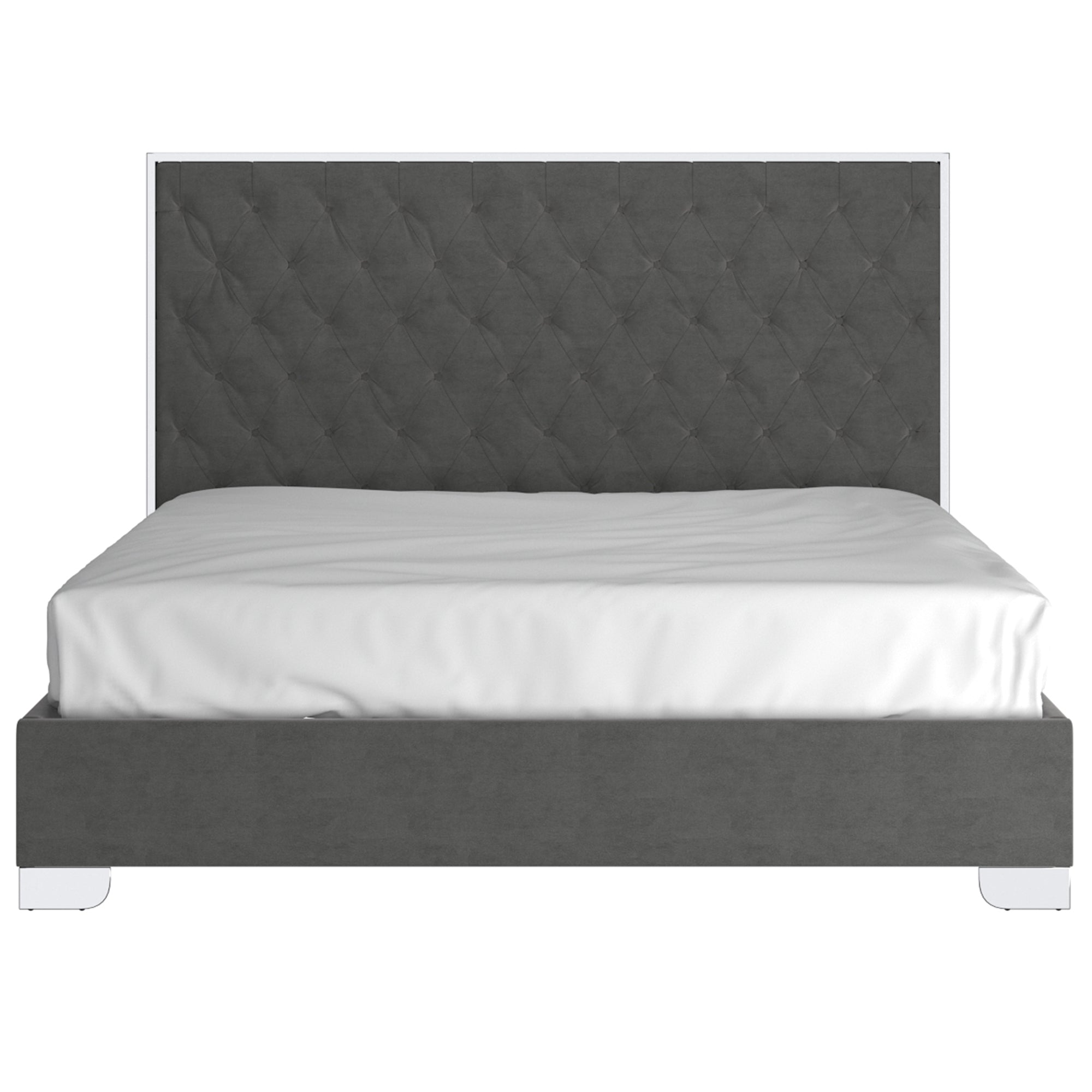 Lucille Bed in Grey and Silver