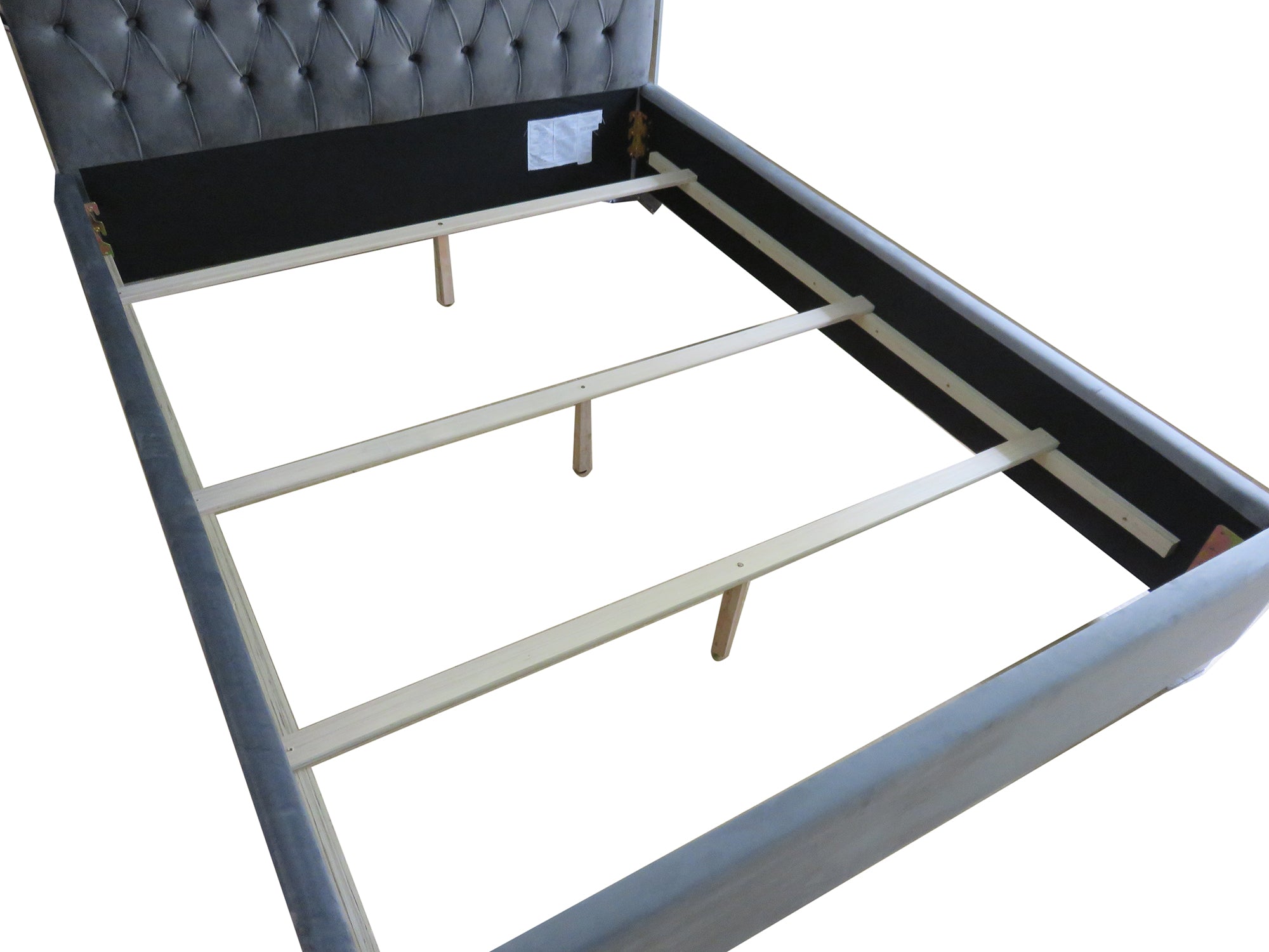 Lucille Bed in Grey and Silver