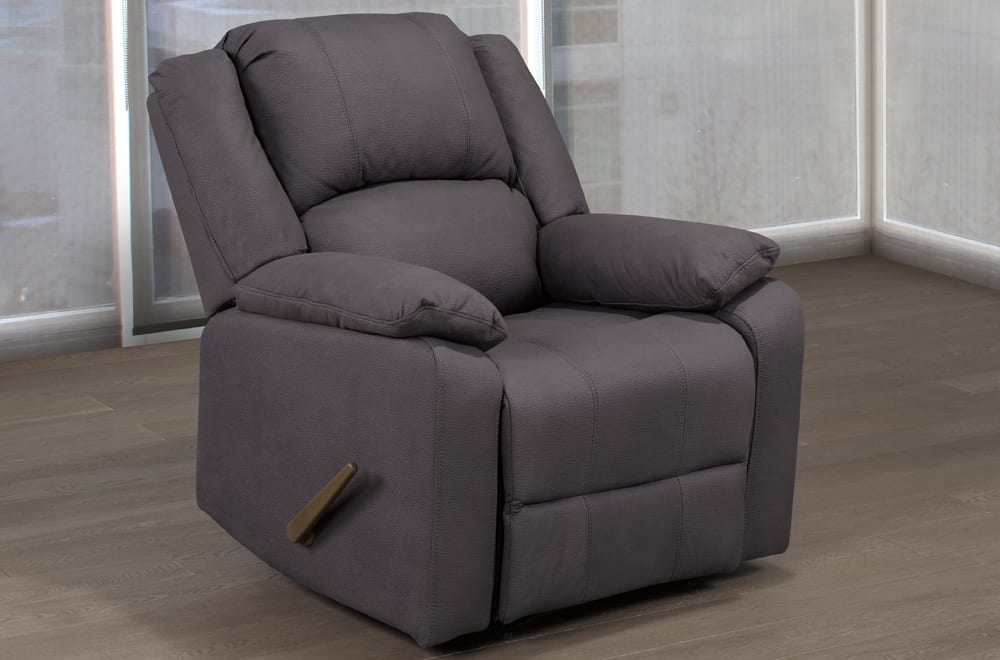 Grey Swivel Rocker Recliner - T1022