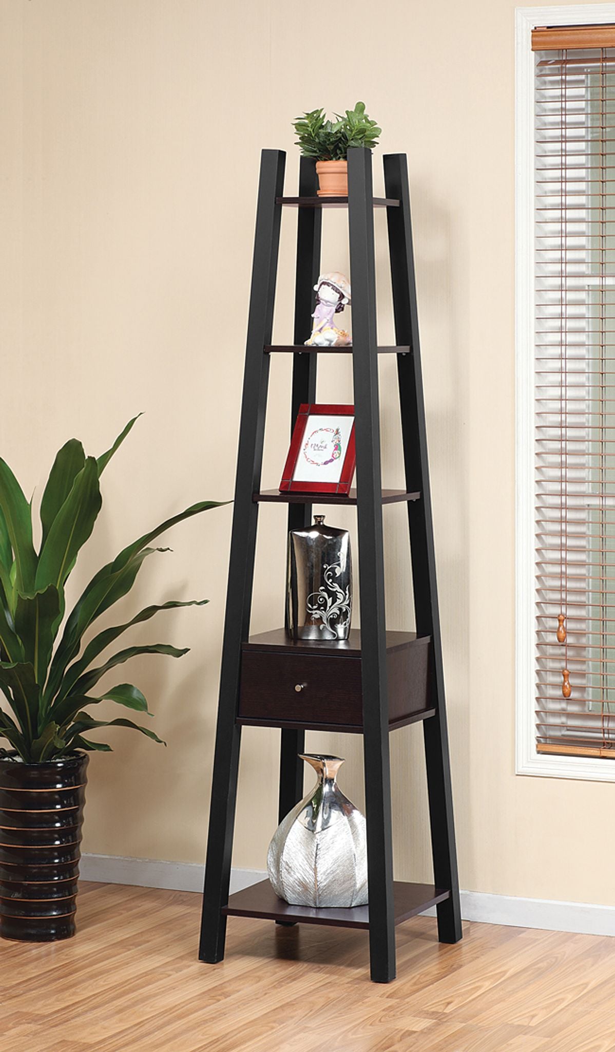Multi-tier Display Shelf in Dark Cherry