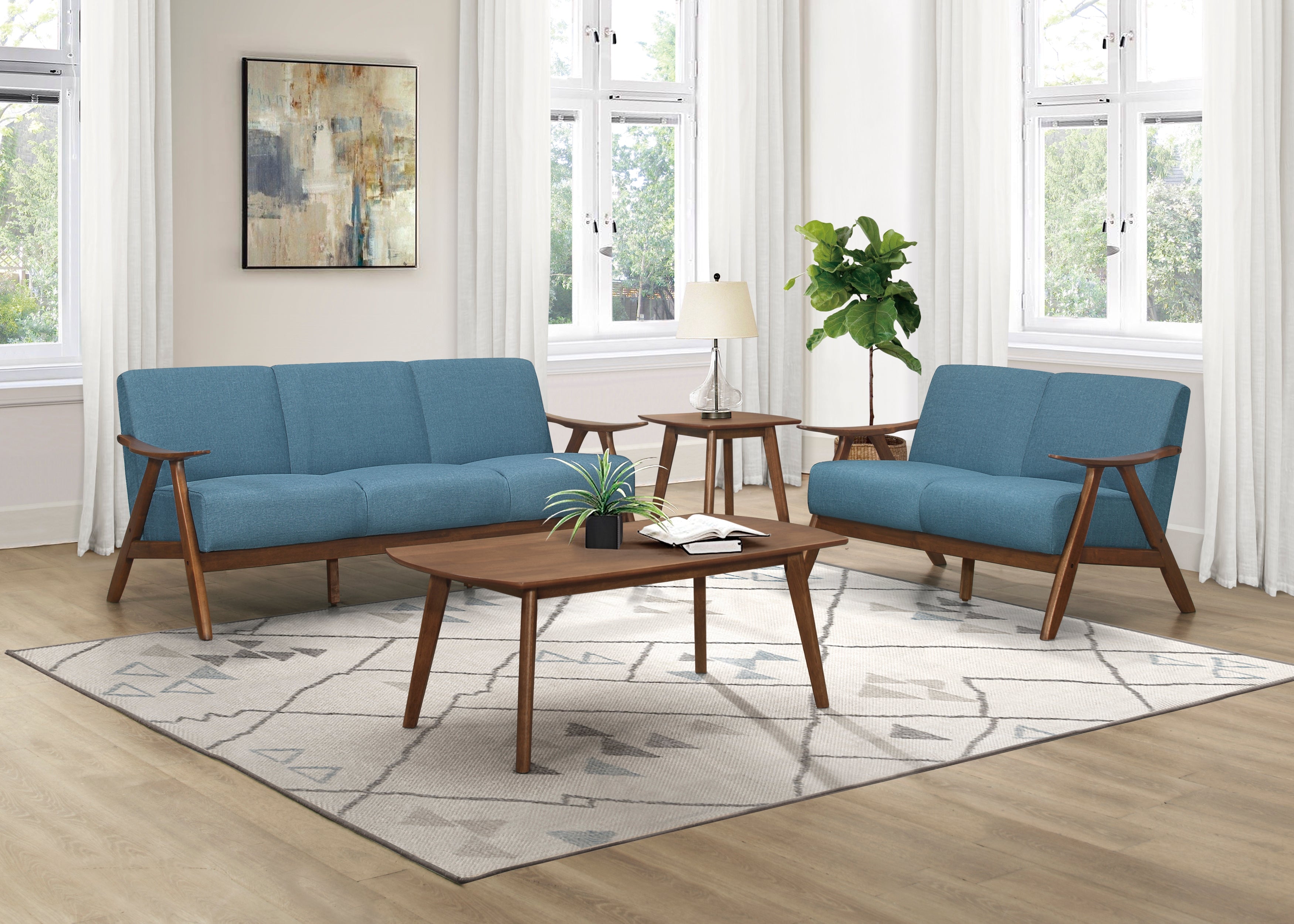 Damala Loveseat in Blue