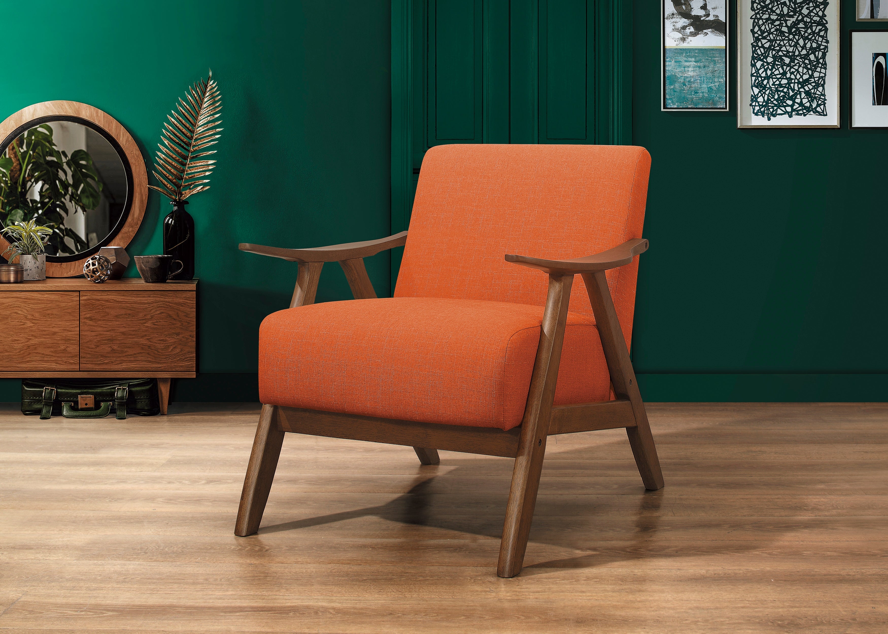 Damala Accent Chair in Orange