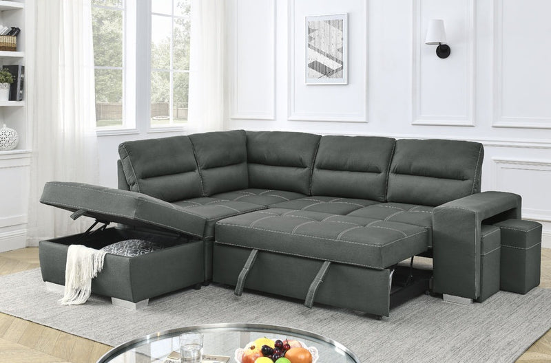 Air-Suede Sleeper Sectional Sofa - T1225