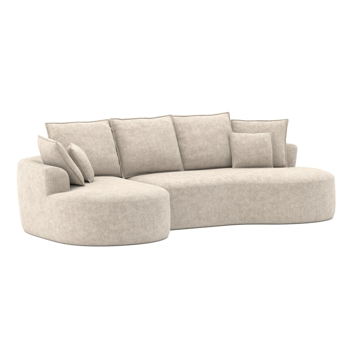 Compression Sectional with Rounded Chaise