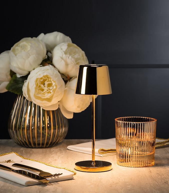 Bell Shape LED Lamp in Gold