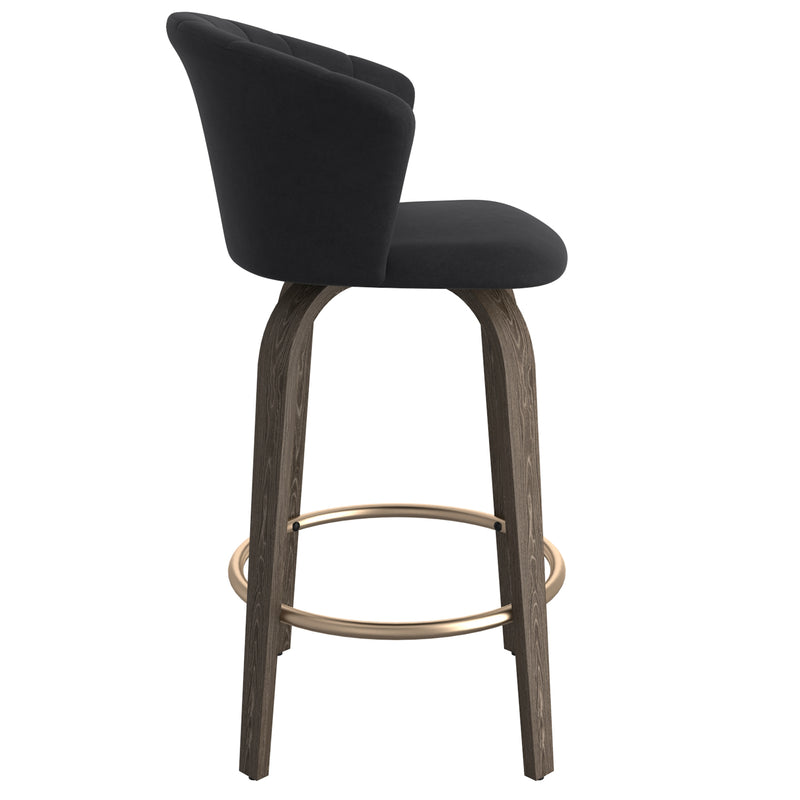 Tula 26" Counter Stool in Black and Washed Oak