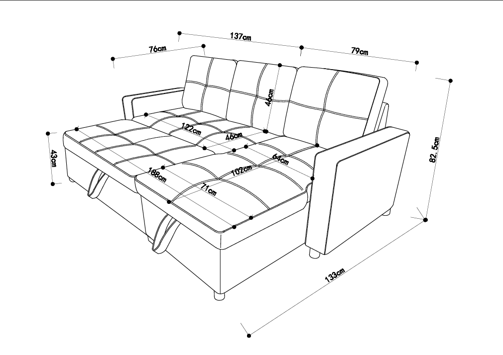 Ariel Sleeper Sectional
