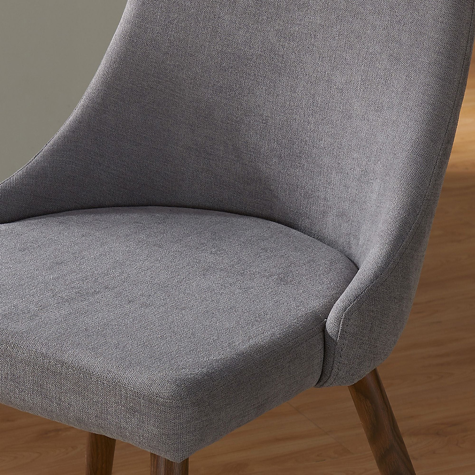 Rocca/Cora 5pc Dining Set in Walnut with Grey Chair