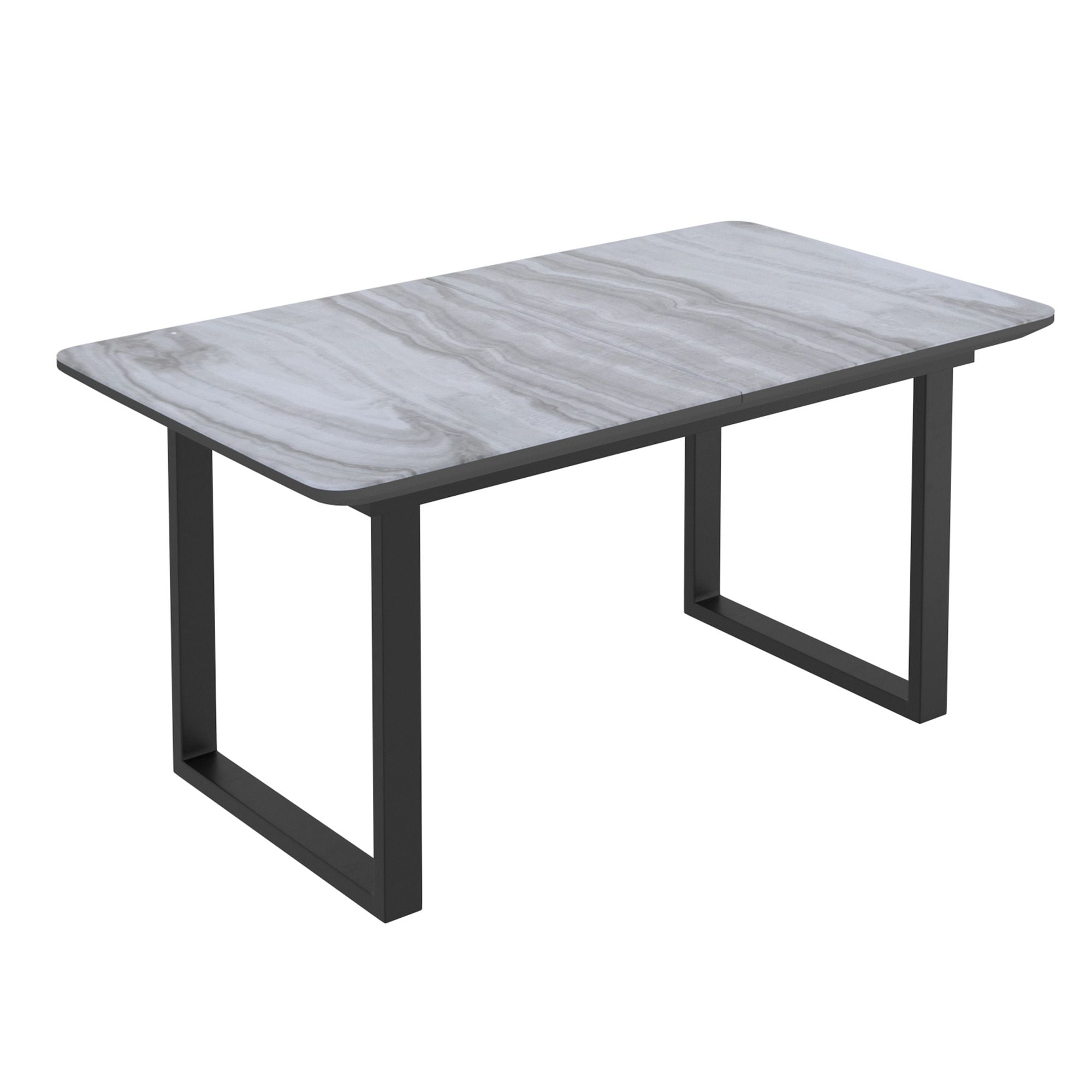 Gavin/Venice 7pc Dining Set in Black with Beige Chair