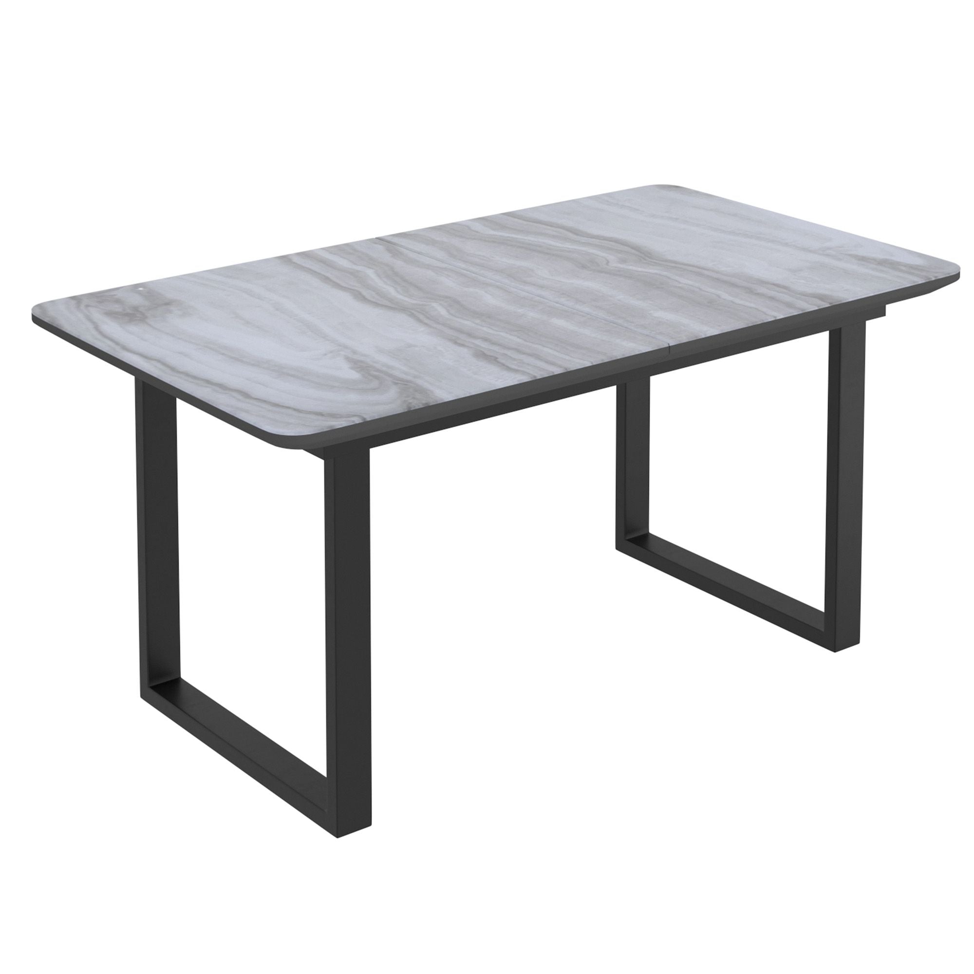 Gavin/Devo 7pc Dining Set in Black with Black Chair