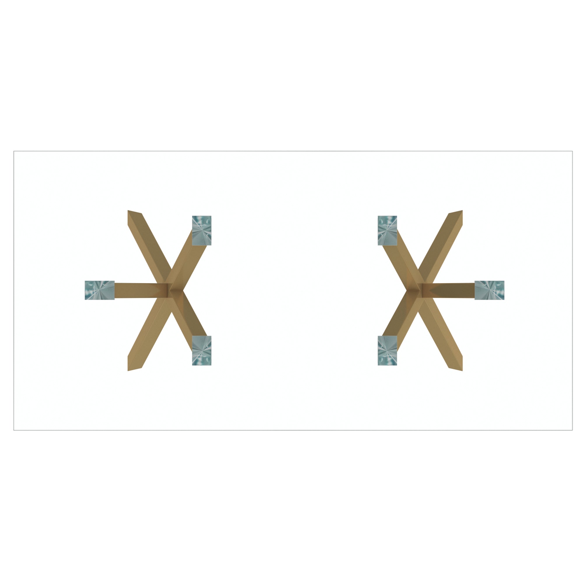 Stark/Orchid 7pc Dining Set in Aged Gold with Black Chair