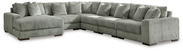 Lindyn 6-Piece Sectional with Chaise in Fog