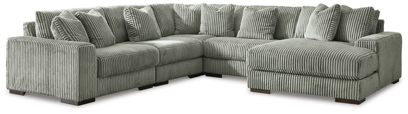 Lindyn 5-Piece Sectional with Chaise in Fog
