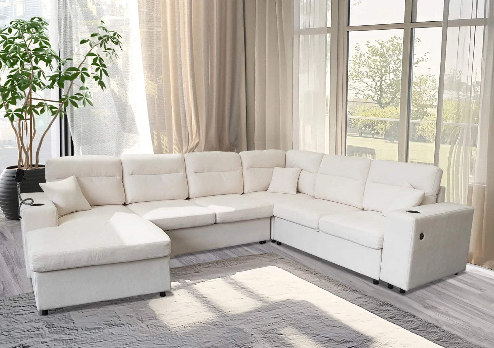 Liam Sectional Sofa in Beige