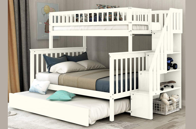 Single/Double Bunk Bed w/ Trundle - T2594