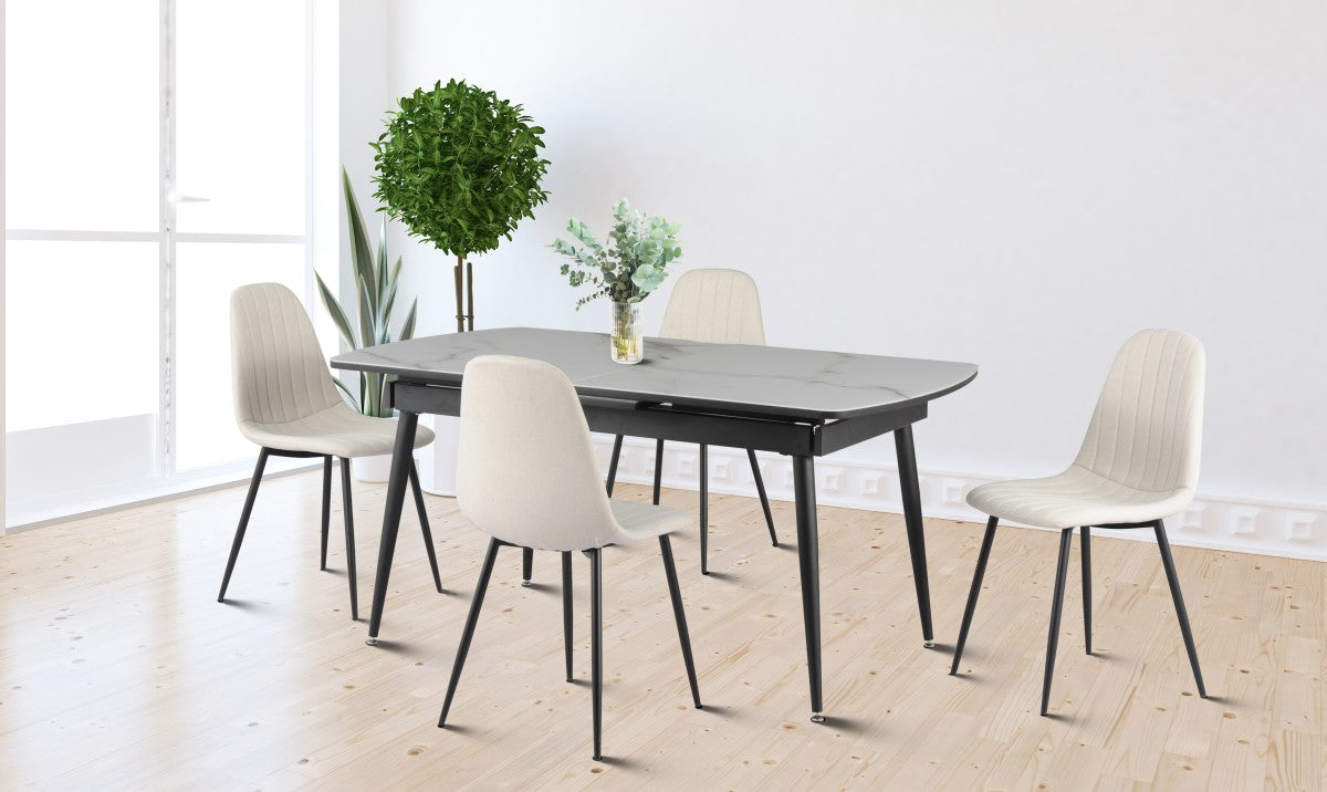 Cooper 5pc Dining Set in White