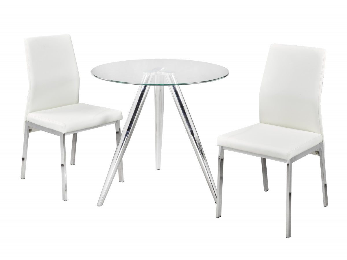 Eliya 3pc Dining Set in White