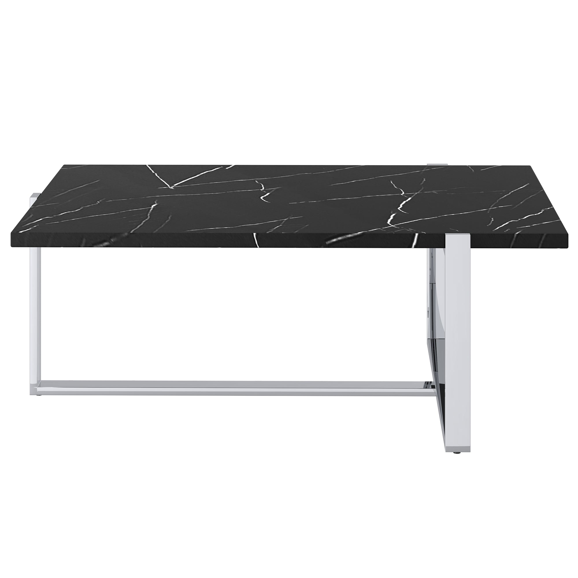 Veno Coffee Table in Black and Silver