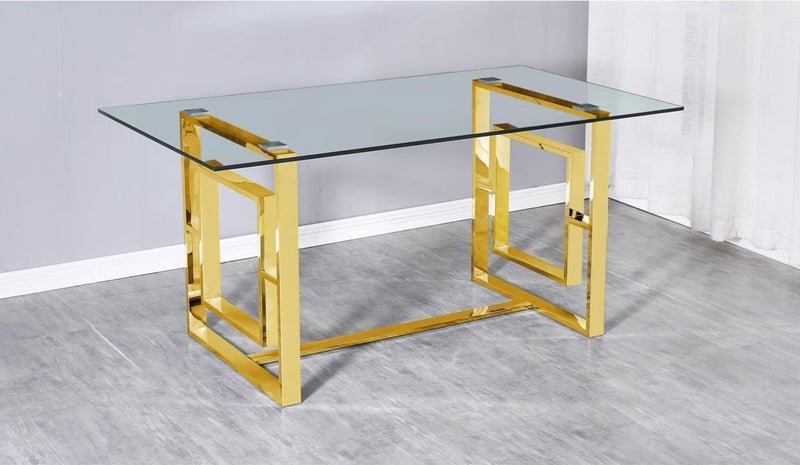 Livya Dining Table in Gold