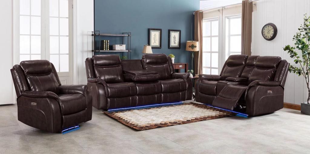 Geneva 3pc Power Recliner Set